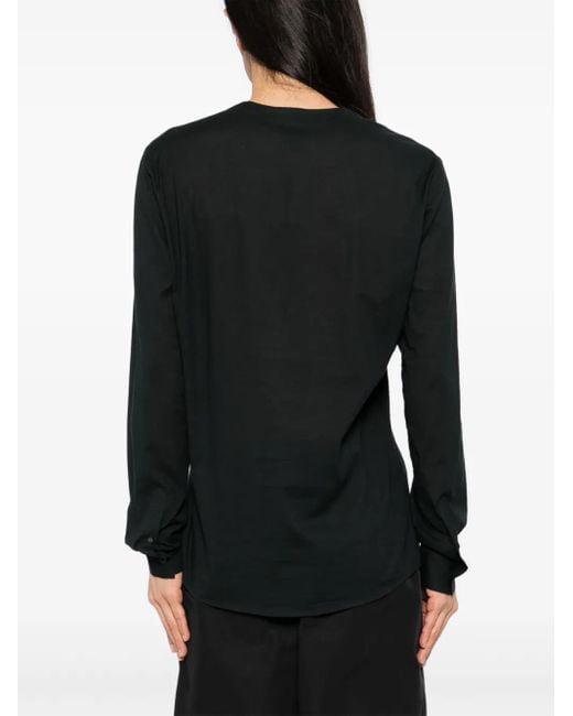 Camisa minimalista Tessitura Body Couture de hombre de color Black