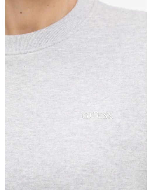 Guess White Sweat À Logo Brodé Et Épaules Dénudées