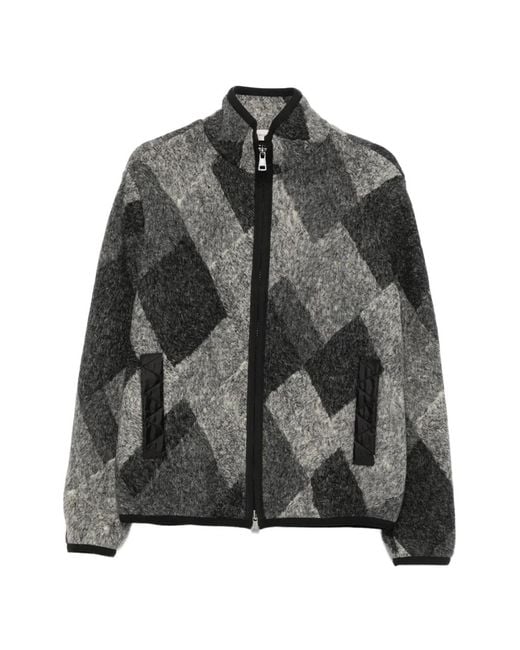 Moncler Gray Zip-Up Jacket for men