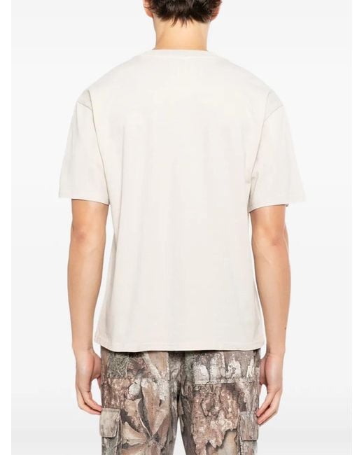 Melt White Graphic-Print T-Shirt for men