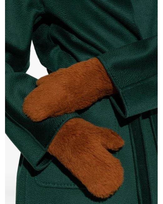 Max Mara Brown Detachable-Strap Gloves