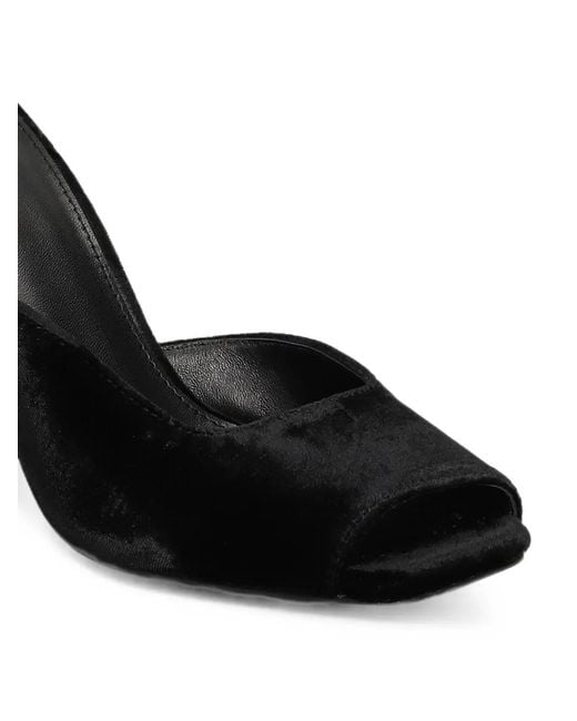 Lola Cruz Black Qelina 90 Velvet Sandals
