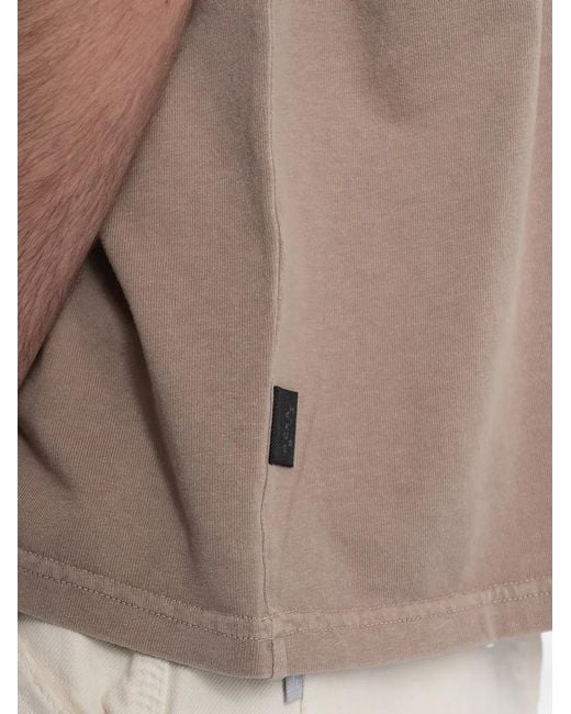 Haikure Brown Logo-Patch Cotton T-Shirt for men