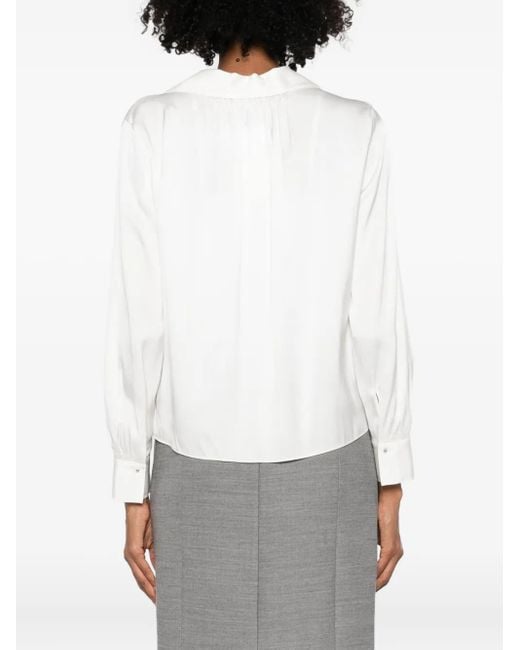 Vince White Silk Blend Shirt