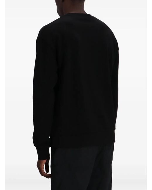 Karl Lagerfeld Black Cotton-Blend Sweatshirt for men