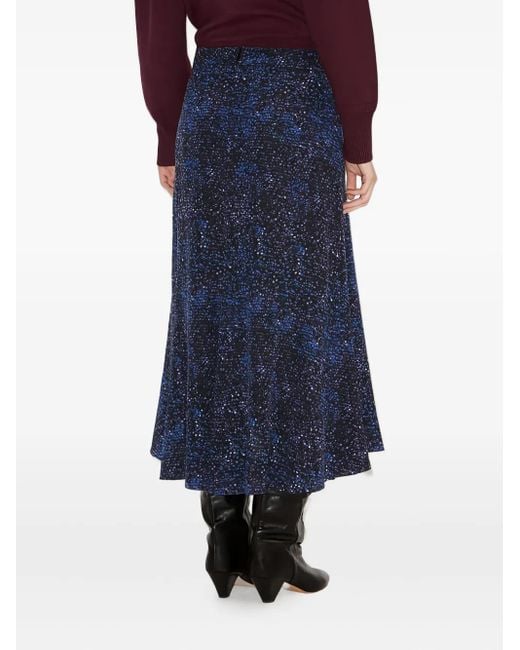 Gonna Midi Con Paillettes di Isabel Marant in Blue