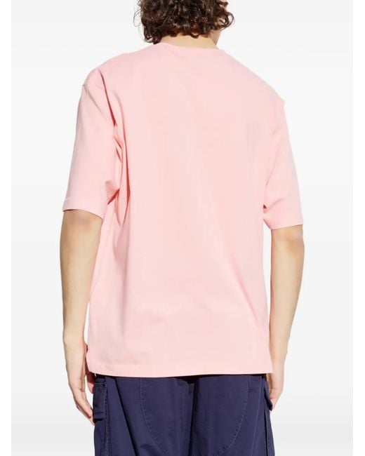 DSquared² Pink T-Shirt With Logo for men
