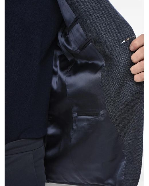 Corneliani Blue Single-Breasted Blazer for men