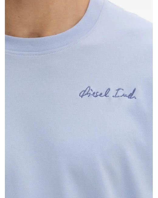 DIESEL Blue T-Shirt T-Adjust-V11 À Logo Imprimé for men