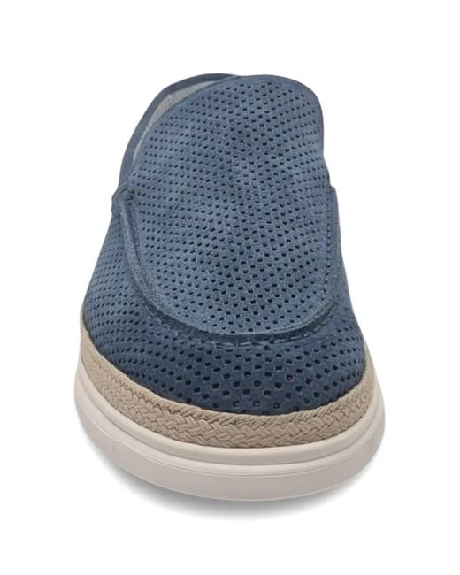 Neil Barrett Blue Perforated Suede Loafers for men