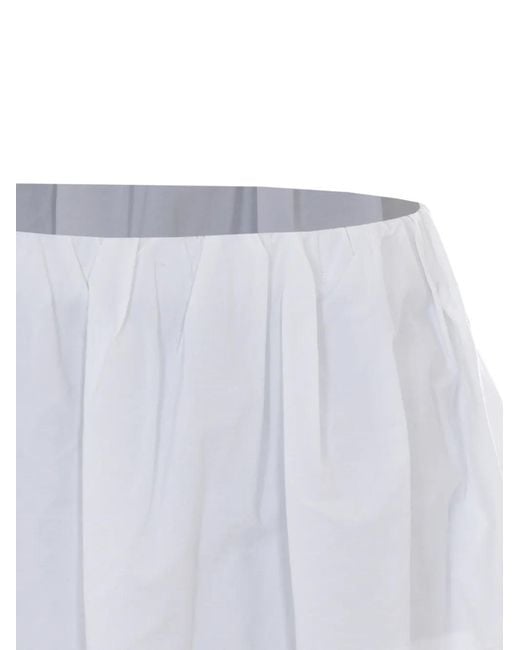 ELEH White Ruffled Mini Skirt