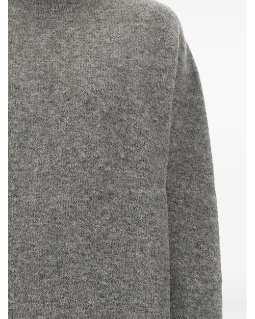 Alysi Gray Funnel Neck Sweater