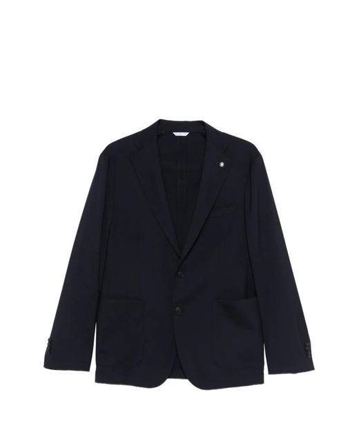 Manuel Ritz Blue Fresco Wool Jacket for men