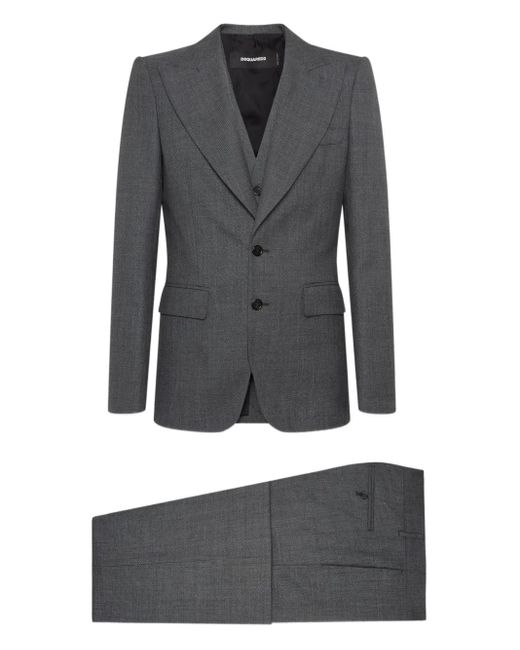 DSquared² Gray 70S Single-Breasted Suit for men