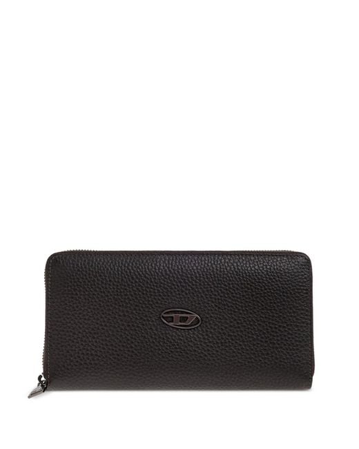 DIESEL Black Logo Zip Wallet for men