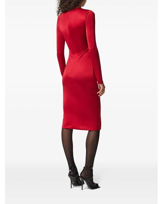 Robe «Pin de sécurité» Versace en coloris Red