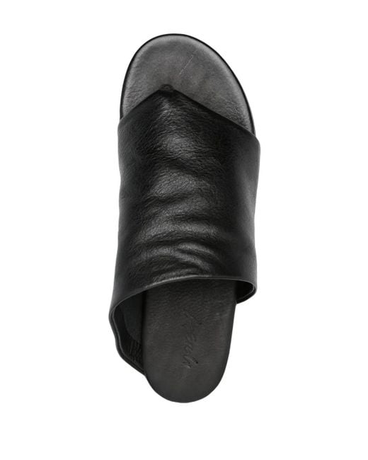 Marsèll Black Arsella Leather Flip-Flops