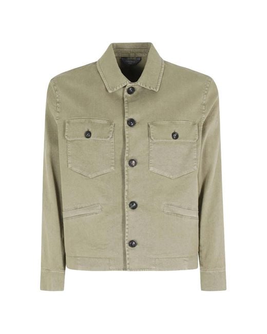 Circolo 1901 Green Button-Up Chest-Pocket Jacket for men