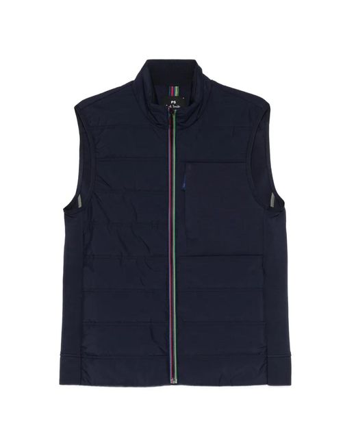 Paul Smith Blue Mixed Media Gilet for men