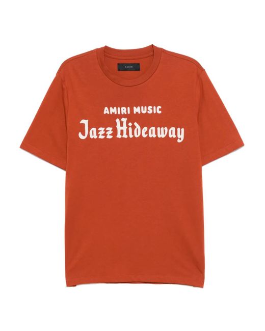 Amiri Orange Jazz Hideaway T-Shirt for men