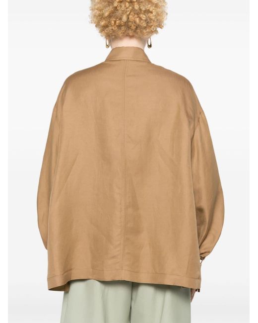 Max Mara Button-up Blouse in het Natural