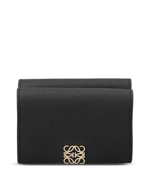 Loewe Black Anagram Trifold Wallet