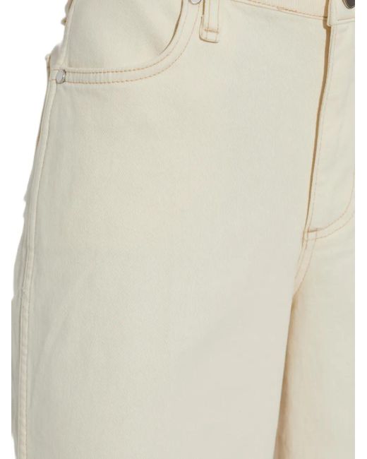 Rag & Bone White Pantalon En Coton À Coupe Évasée