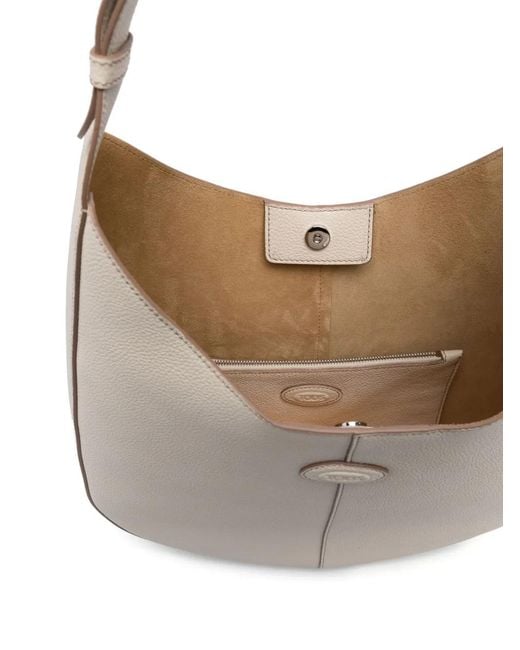 Tod's Natural Small Di Leather Shoulder Bag