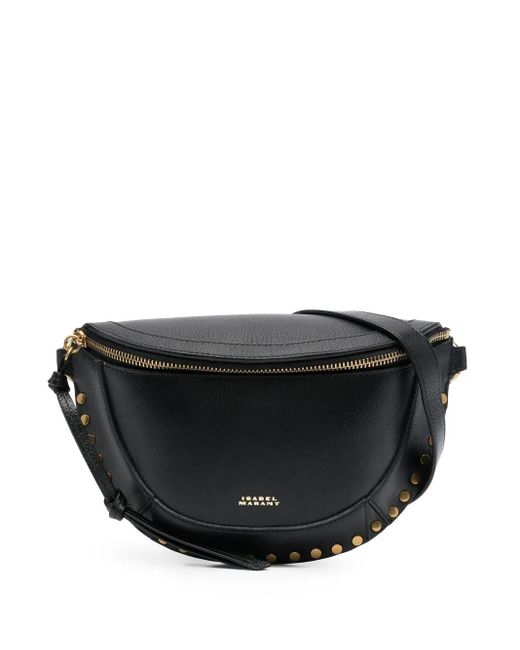 Isabel Marant Skano Grained-leather Shoulder Bag Black