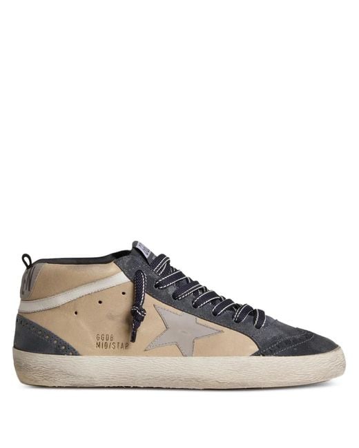Golden Goose Deluxe Brand Brown Mid Star Suede Sneakers for men