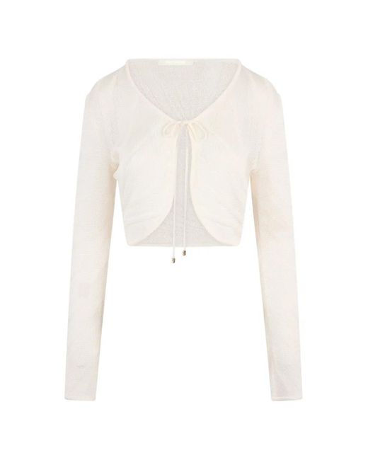 Roberto Cavalli White Cropped Cardigan