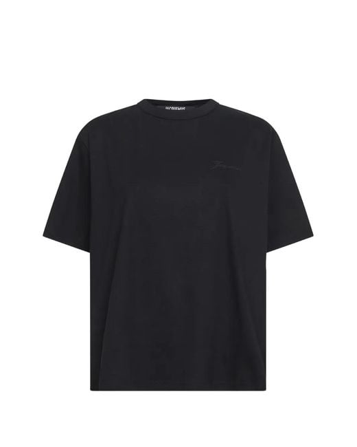 Jacquemus Black T-Shirts And Polos