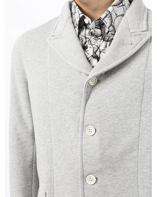 Comme des Garçons Gray Single-Breasted Cotton Blazer for men