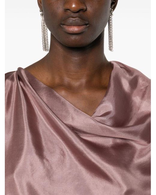 Rick Owens Pink Attached-scarf T-shirt