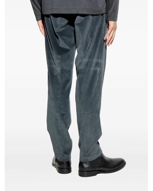 Pantaloni A Coste Con Pieghe di Eleventy in Blue da Uomo