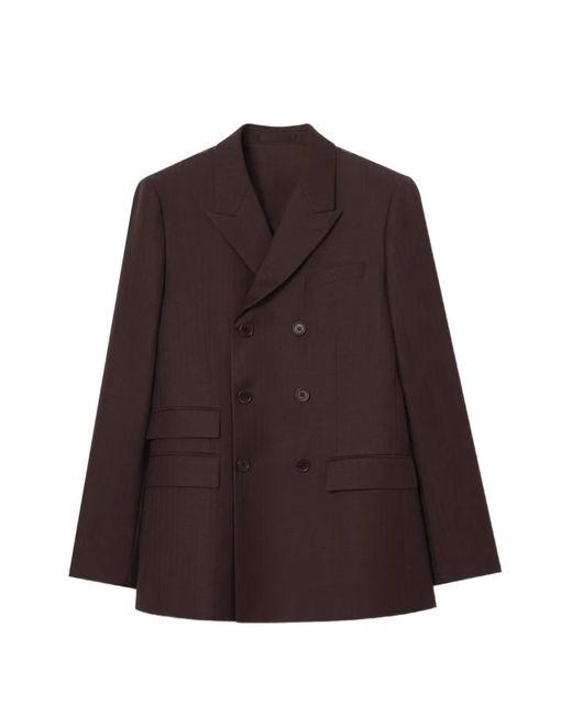 Burberry Brown Double-Breasted Blazer for men