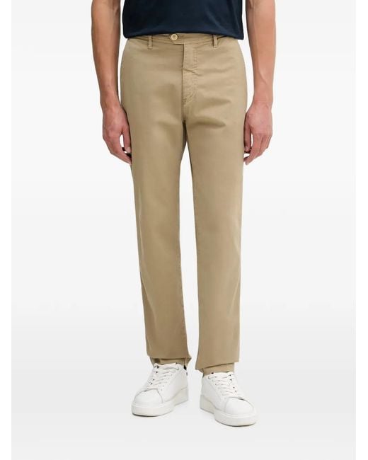 Aeronautica Militare Natural Flap-Pocket Straight-Leg Trousers for men