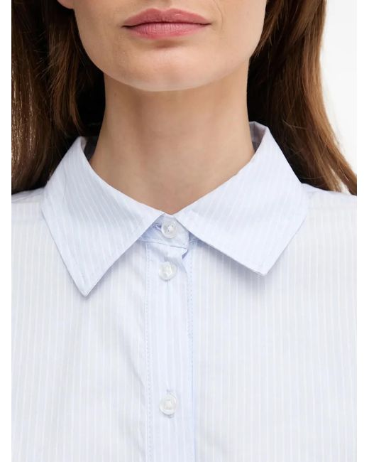 DKNY Gestreept Blouse in het White