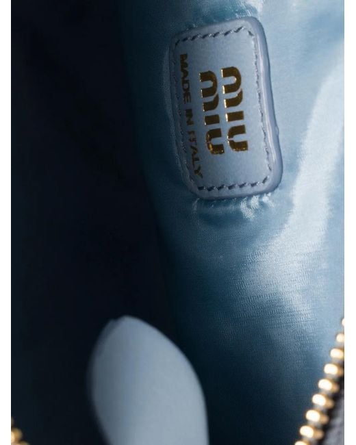 Miu Miu Blue Gabardine Mini Bag