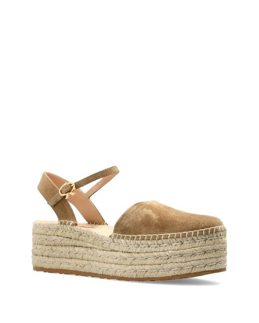 Gianvito Rossi Natural Round-Toe Platform Espadrille