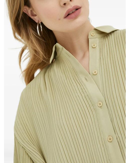 Samsøe & Samsøe Green Pleated Tie Top