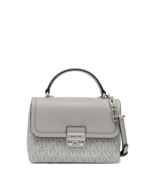 Michael Kors Gray Tribeca Extra-Small Signature Logo Satchel