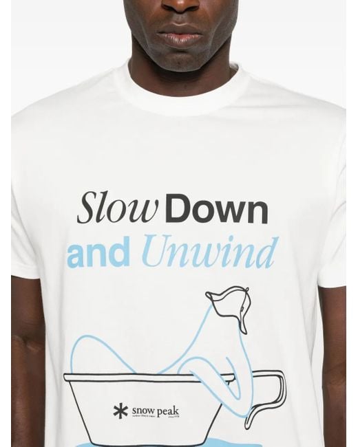 Snow Peak White Graphic-Print Short-Sleeve T-Shirt
