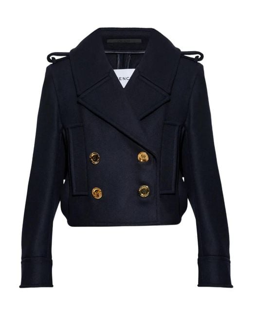 Givenchy Blue Tone Button Wool Jacket