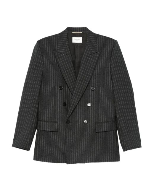 Saint Laurent Black Double-Breasted Blazer