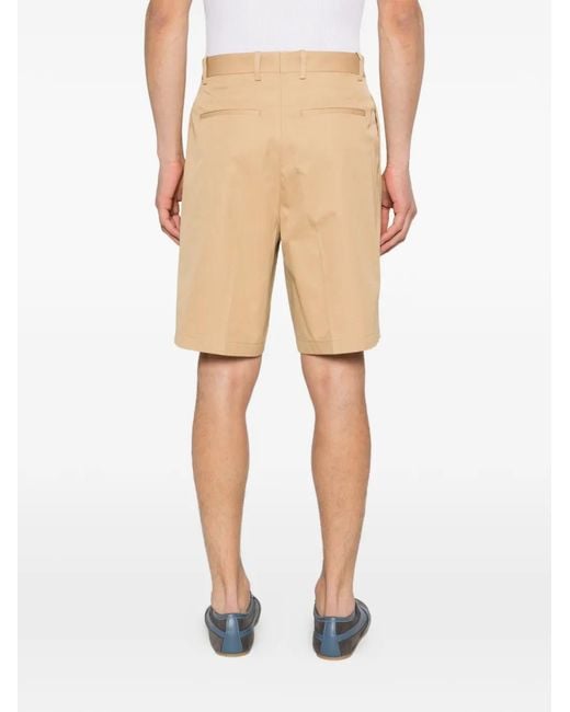 Jil Sander Natural Pocket Pleated Shorts for men