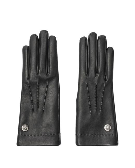 Burberry Black Equestrian-Knight Stud Gloves