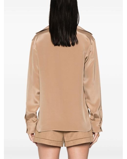 Max Mara Natural Crepe De Chine Silk Shirt