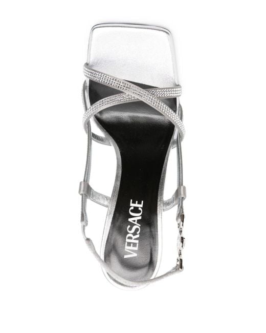 Versace White 110mm Medusa Head Sandals