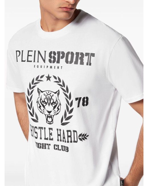 Philipp Plein White Logo-print Cotton T-shirt for men